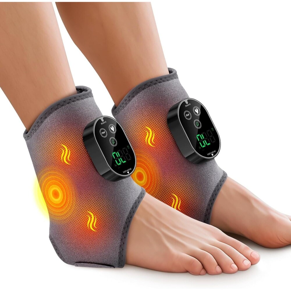 2 Piece Foot Massager for Neuropathy, Ankle Heating Pad for Plantar Fasciitis